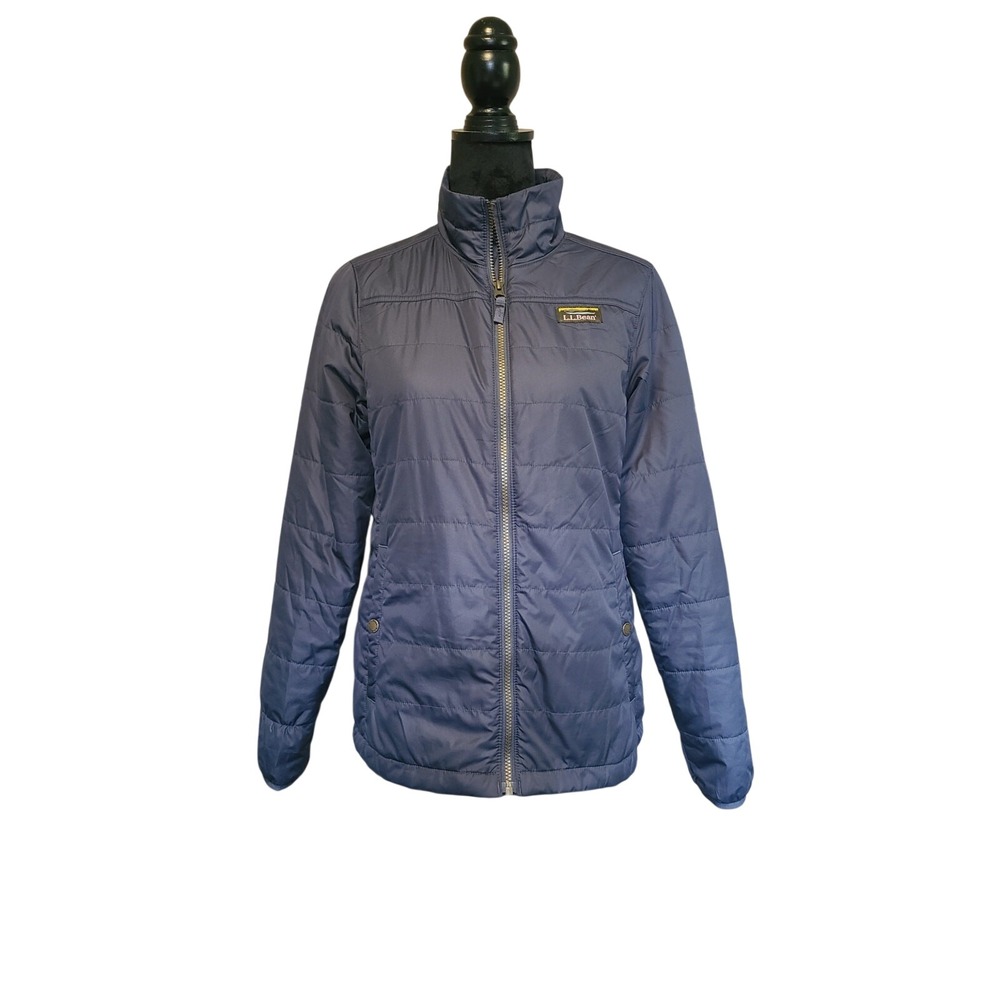 LL Bean Mountain Classic Puffer Jacket Womens S Gunmetal Gray Outdoor Utility